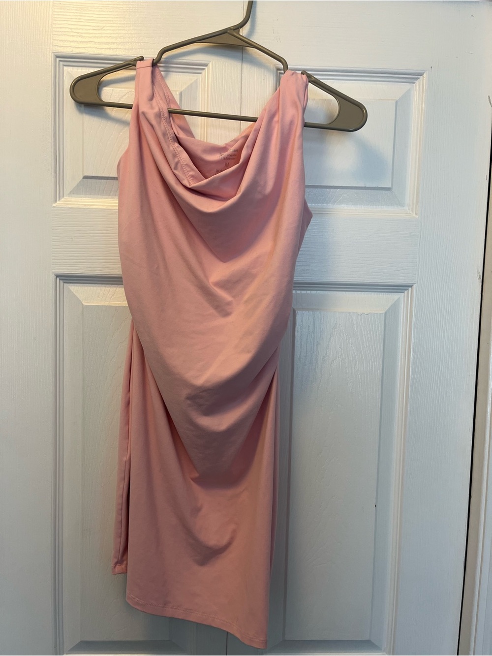 Women's Pink Cowl Neck Dress